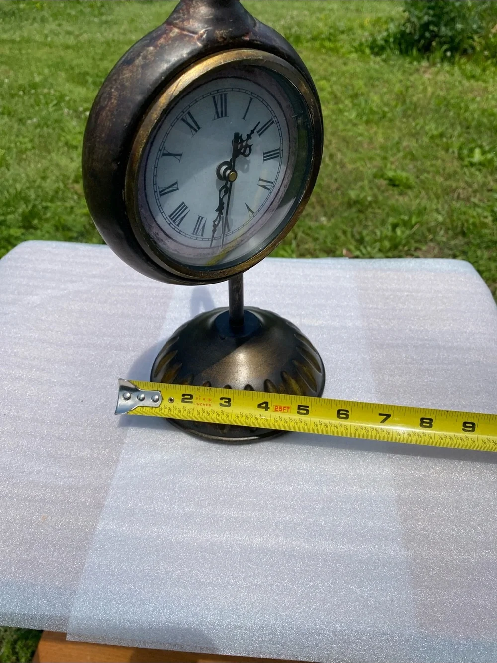 Young Town Quartz #12888 Antique-Style Bronze Tone Maritime Table Clock 5